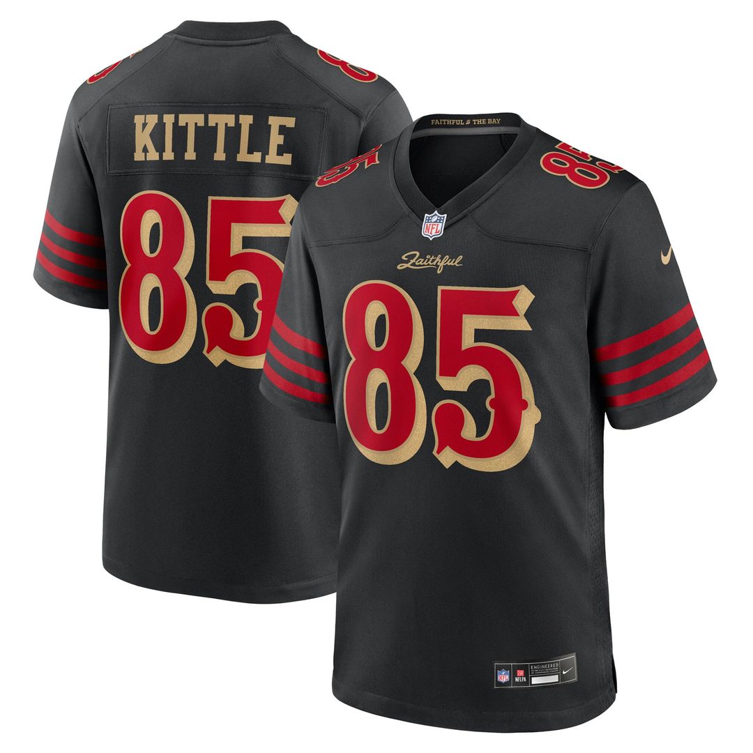 George Kittle San Francisco 49ers Nike Black Rivalries Collection Game Jersey