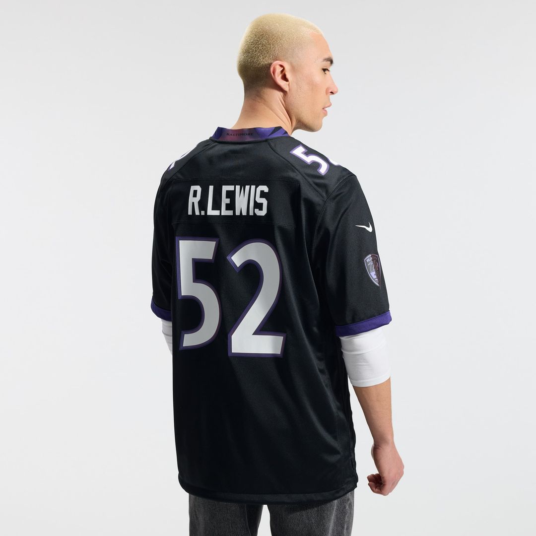 Ray Lewis Baltimore Ravens Nike Black Alternate Retired Player Game Jersey
