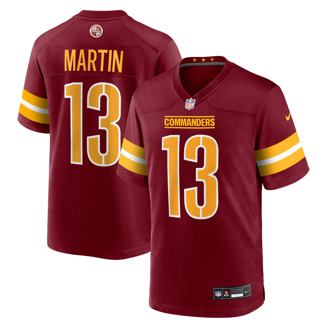 Tay Martin Washington Commanders Nike Burgundy Team Game Jersey