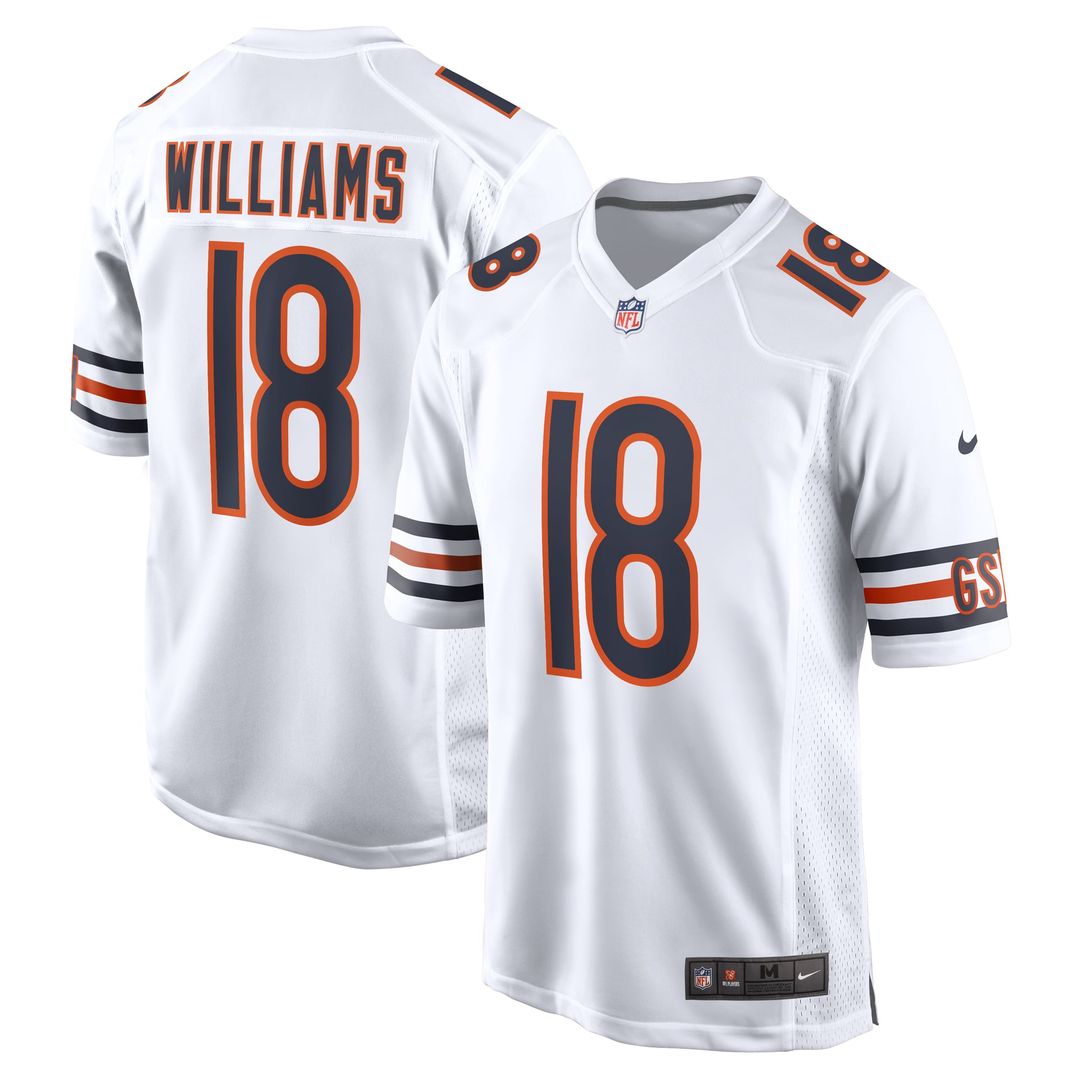 Caleb Williams Chicago Bears Nike White First Round Pick Player Game Jersey