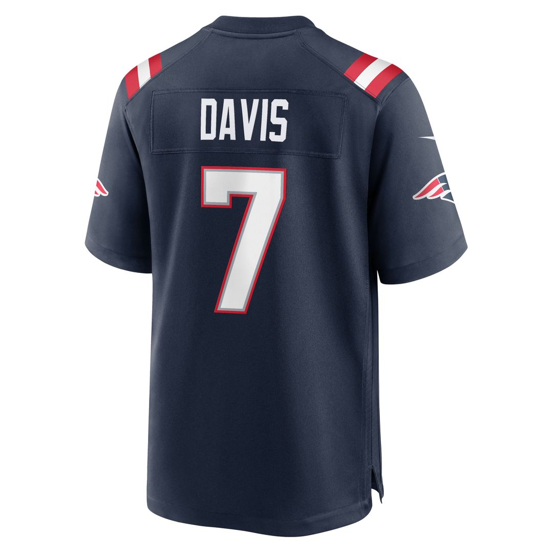 Carlton Davis New England Patriots Nike Navy Team Game Jersey