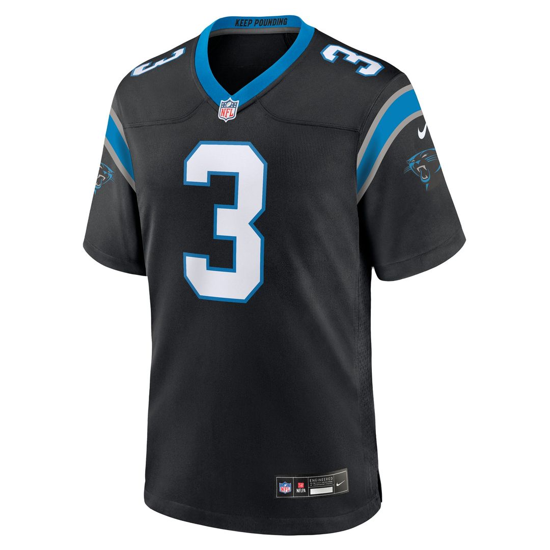 Princely Umanmielen Carolina Panthers Nike Black Team Game Jersey