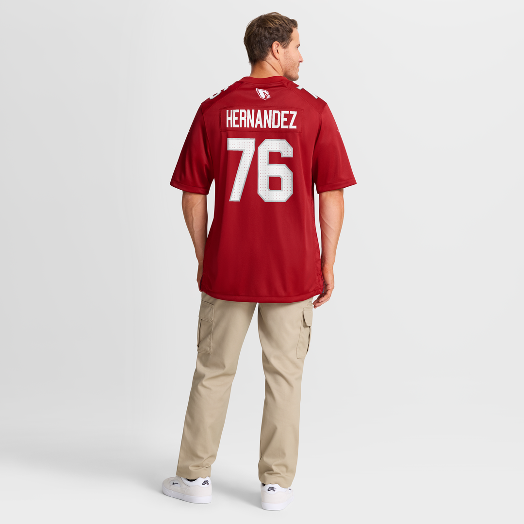 Will Hernandez Arizona Cardinals Nike Cardinal Team Game Jersey