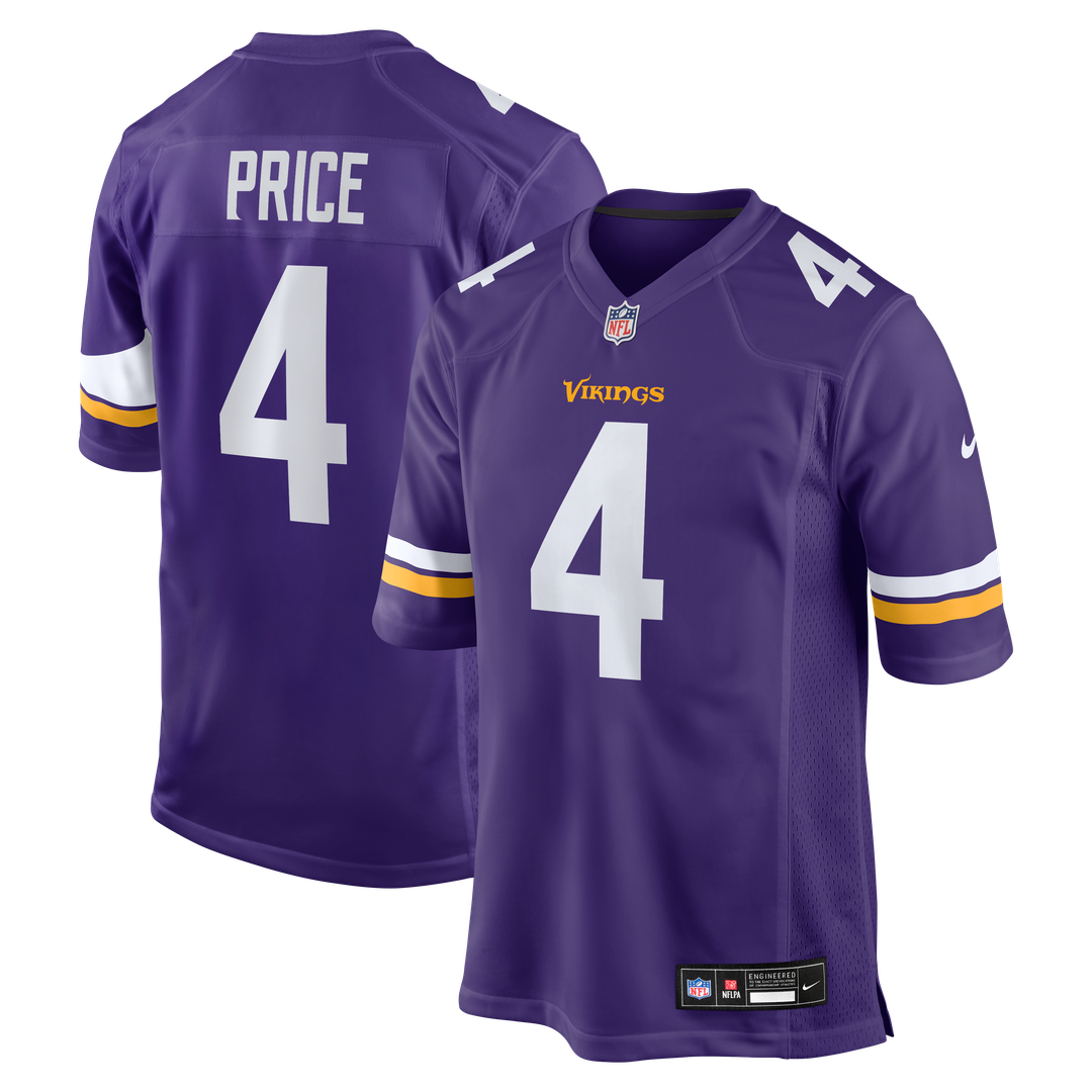 Myles Price Minnesota Vikings Nike Purple Team Game Jersey