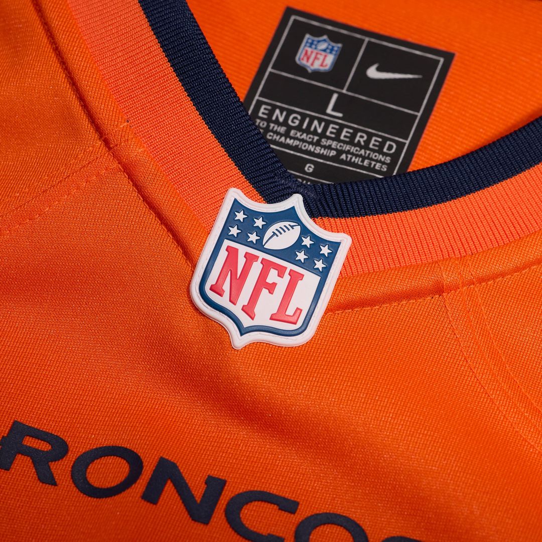 Jahdae Barron Denver Broncos Nike Orange Game Player Jersey
