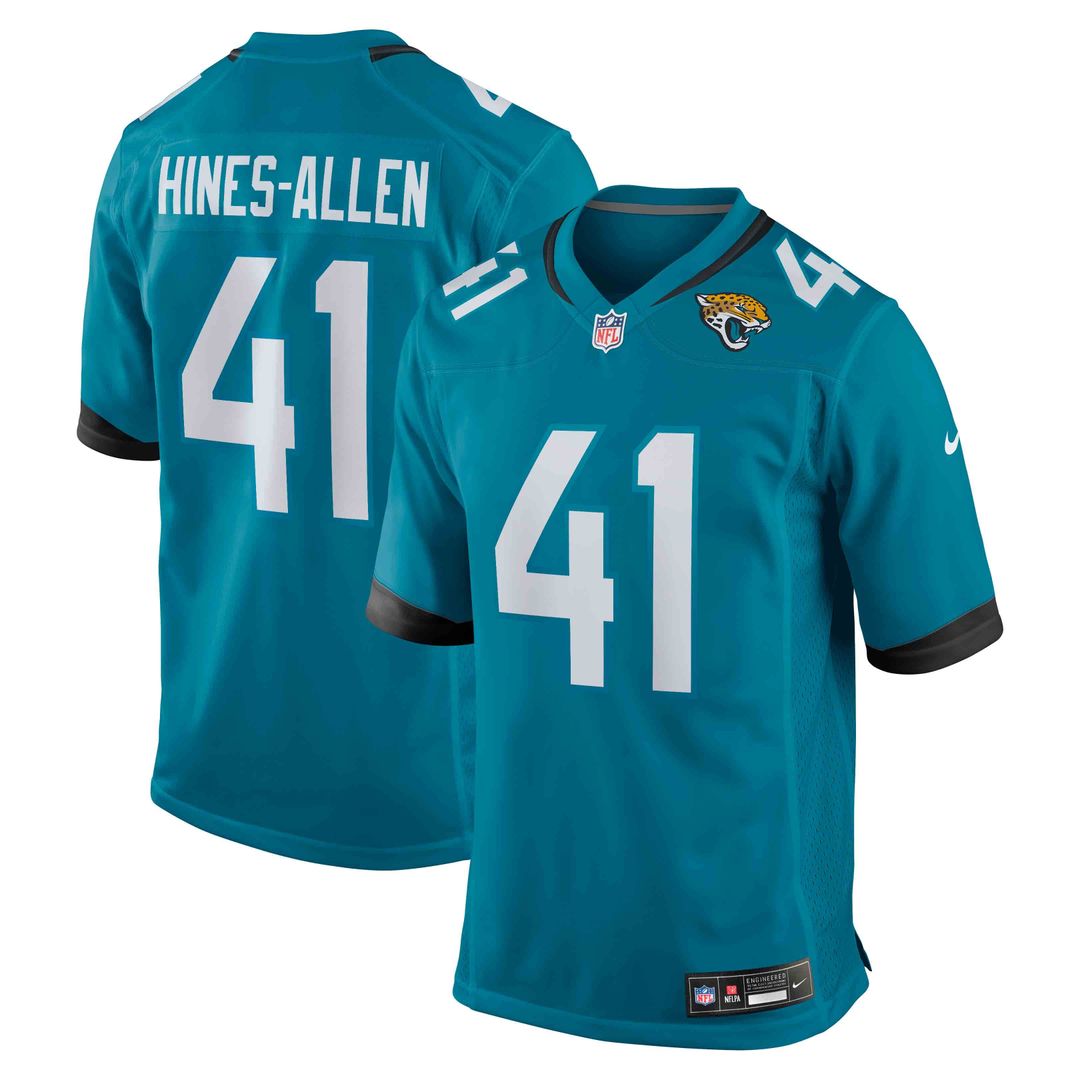 Josh Hines-Allen Jacksonville Jaguars Nike Teal Player Game Jersey