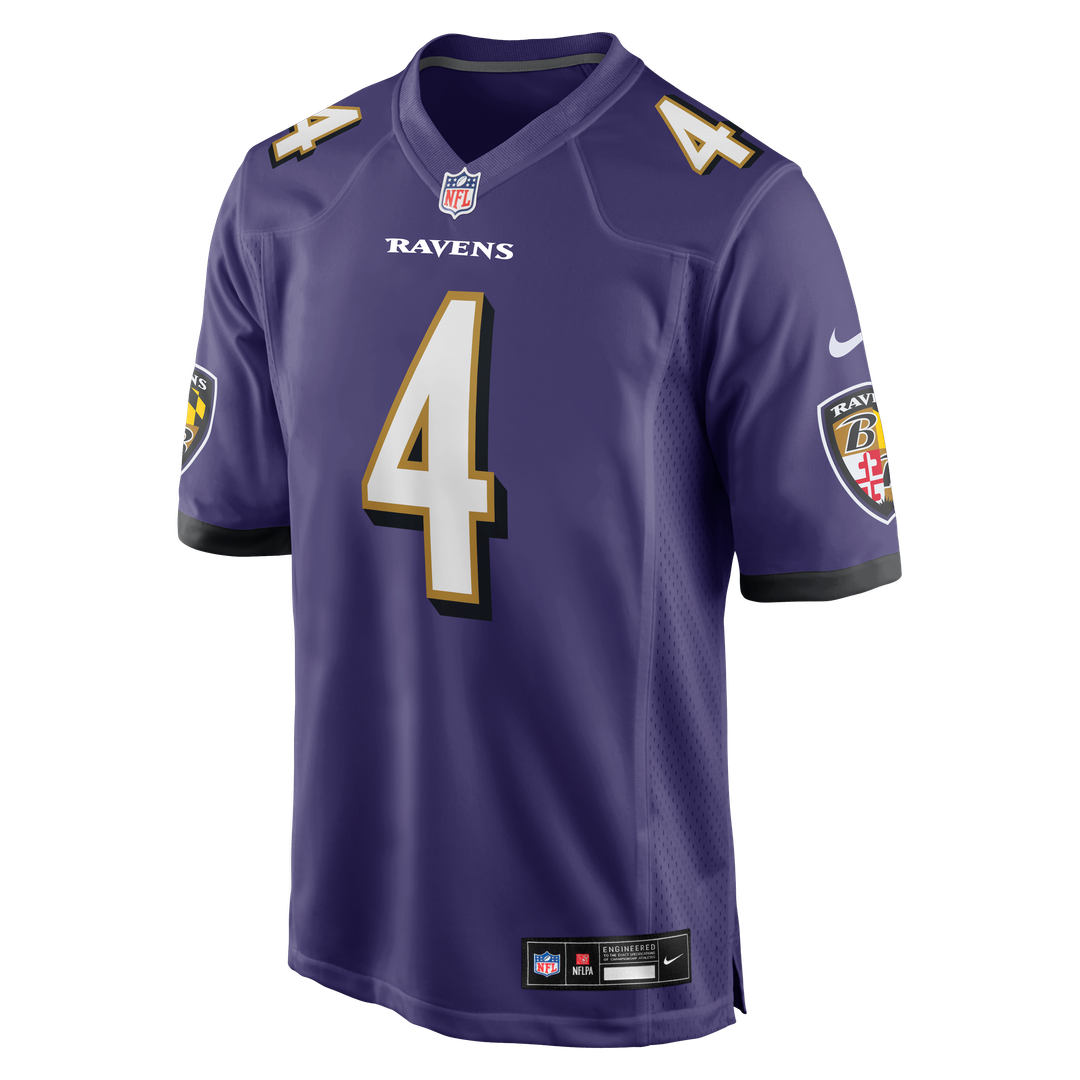 Zay Flowers Baltimore Ravens Nike Purple Game Jersey