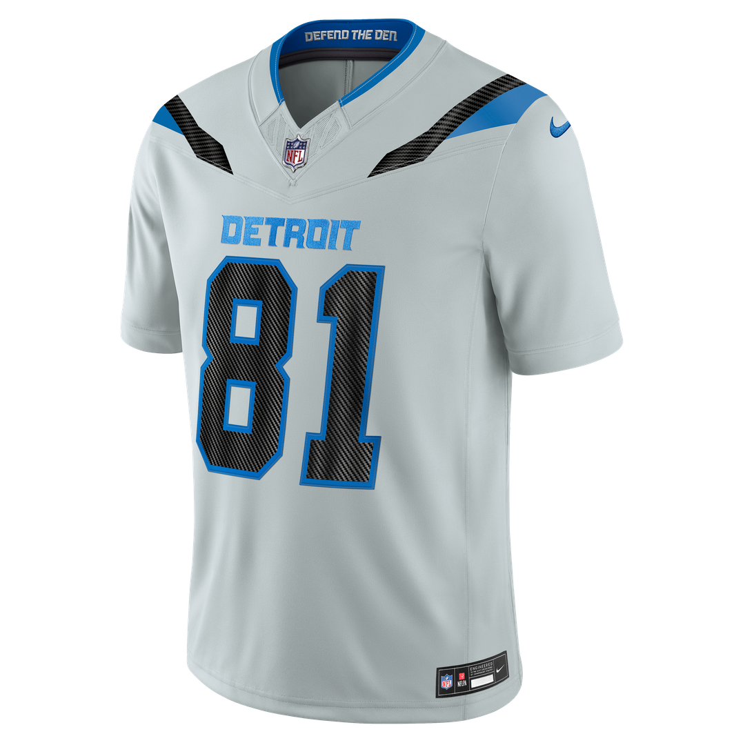 Calvin Johnson Detroit Lions Nike Silver 2026 Rivalries Collection Stitched Limited Jersey