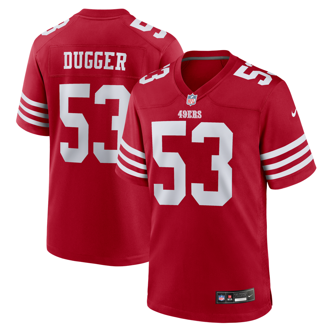 Jaden Dugger III San Francisco 49ers Nike Scarlet Team Game Jersey
