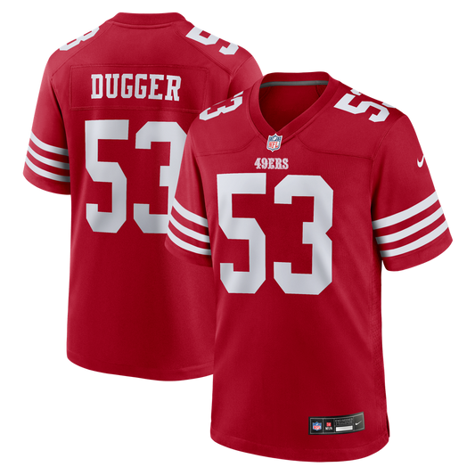 Jaden Dugger III San Francisco 49ers Nike Scarlet Team Game Jersey