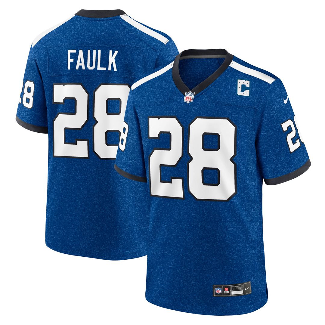 Marshall Faulk Indianapolis Colts Nike Blue Retired Player Alternate Game Jersey