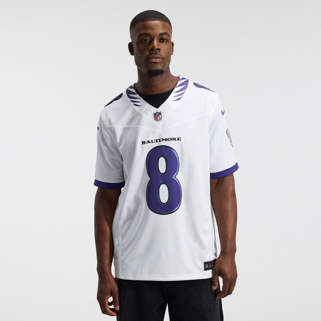 Lamar Jackson Baltimore Ravens Nike White Vapor F.U.S.E. Stitched Limited Jersey