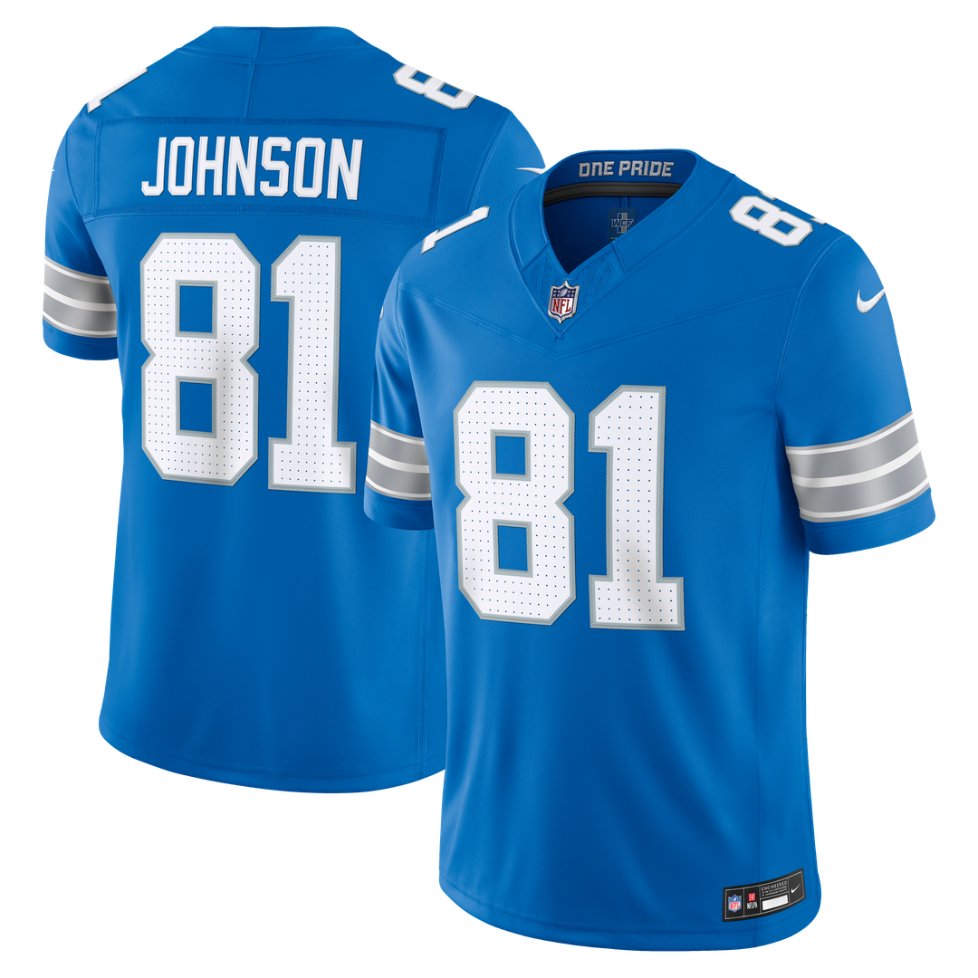 Calvin Johnson Detroit Lions Nike Blue Vapor F.U.S.E. Stitched Retired Limited Jersey