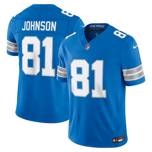Calvin Johnson Detroit Lions Nike Blue Vapor F.U.S.E. Stitched Retired Limited Jersey