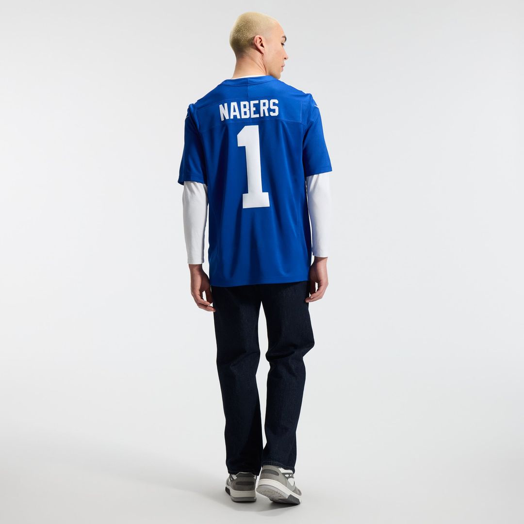 Malik Nabers New York Giants Nike Royal Team Vapor F.U.S.E. Stitched Limited Jersey