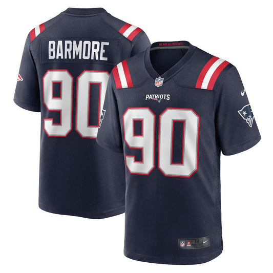 Christian Barmore New England Patriots Nike Navy Player Game Jersey