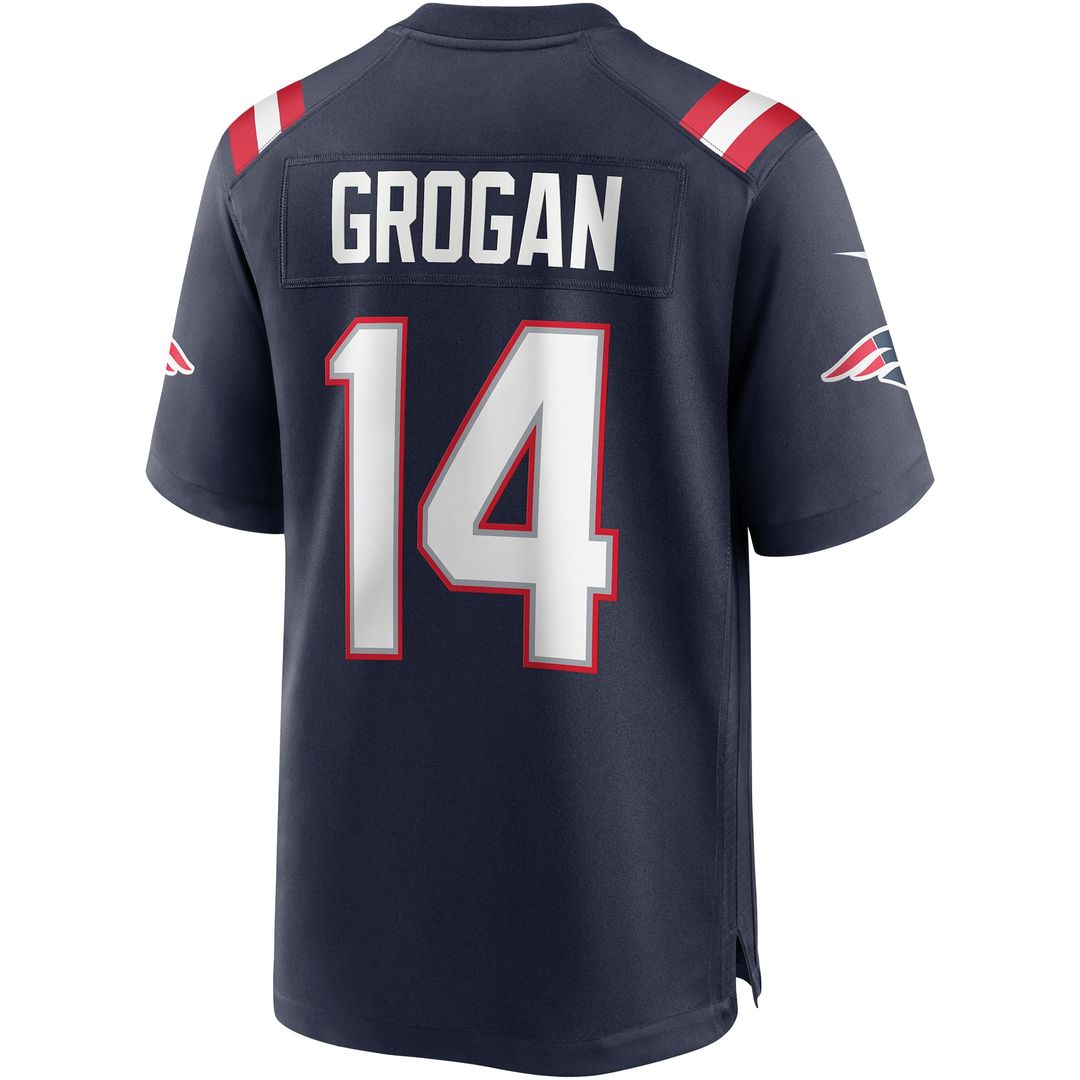 Steve Grogan New England Patriots Nike Navy Game Retired Player Jersey