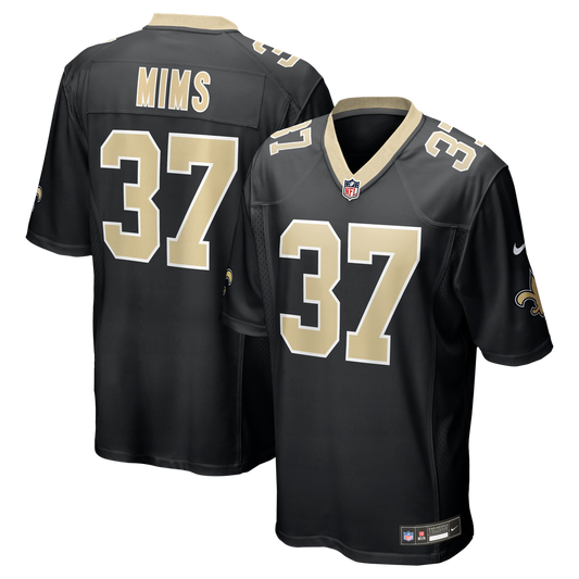 Jordan Mims New Orleans Saints Nike Black Team Game Jersey