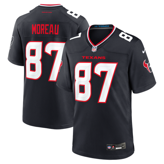 Foster Moreau Houston Texans Nike Navy Team Game Jersey