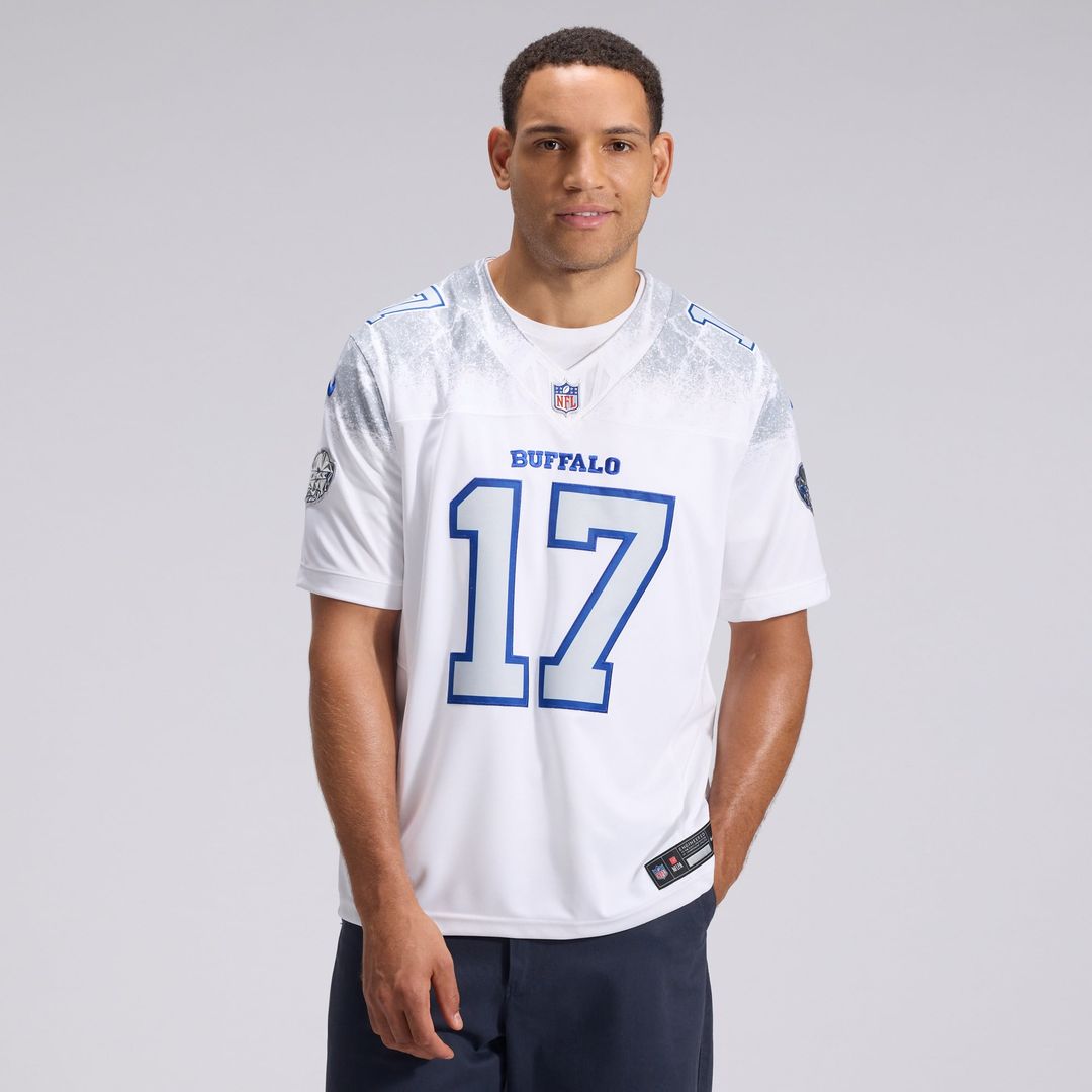 Josh Allen Buffalo Bills Nike White Rivalries Collection Stitched Limited Jersey
