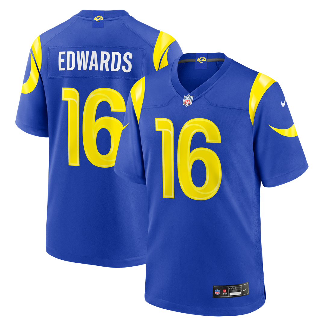 Tru Edwards Los Angeles Rams Nike Royal Team Game Jersey