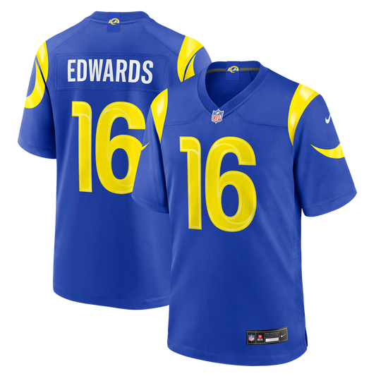 Tru Edwards Los Angeles Rams Nike Royal Team Game Jersey