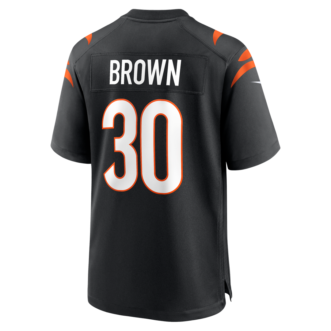 Chase Brown Cincinnati Bengals Nike Black Team Game Jersey