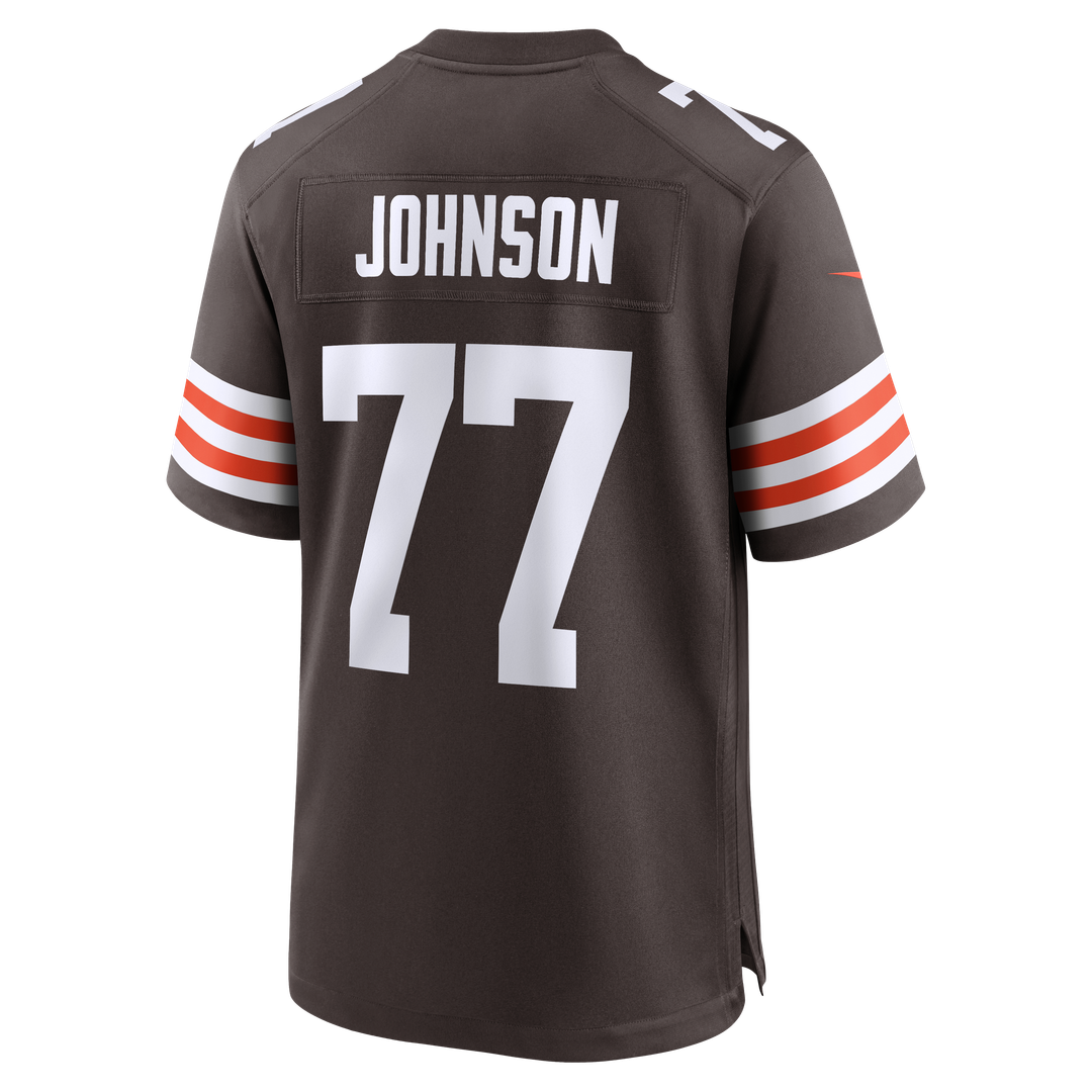 Zion Johnson Cleveland Browns Nike Brown Team Game Jersey