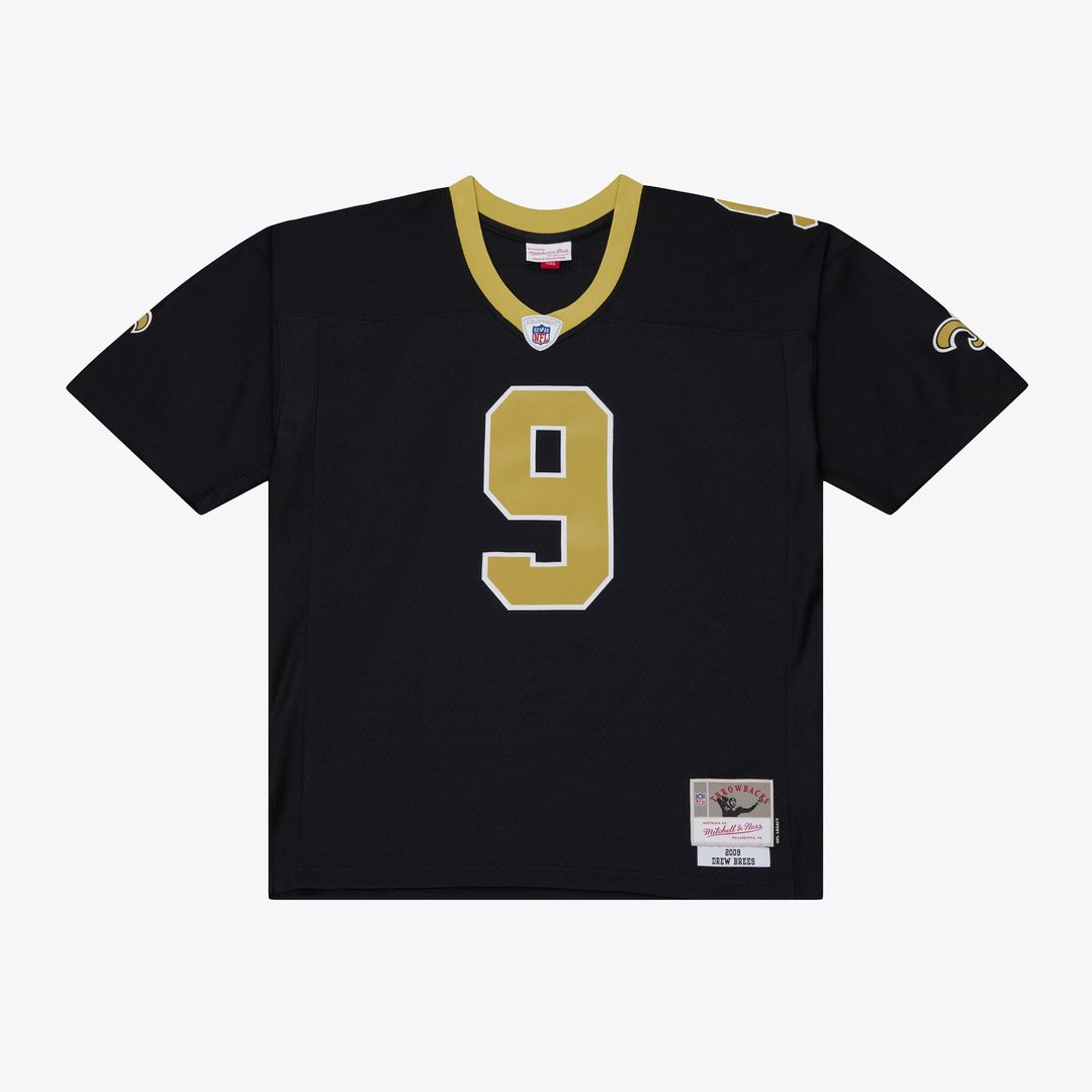 Drew Brees New Orleans Saints Mitchell & Ness Black Big & Tall 2009 Legacy Retired Player Jersey