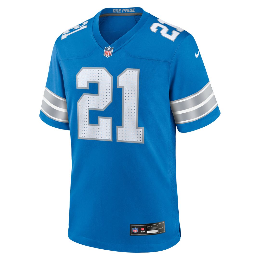 Roger McCreary Detroit Lions Nike Blue Team Game Jersey