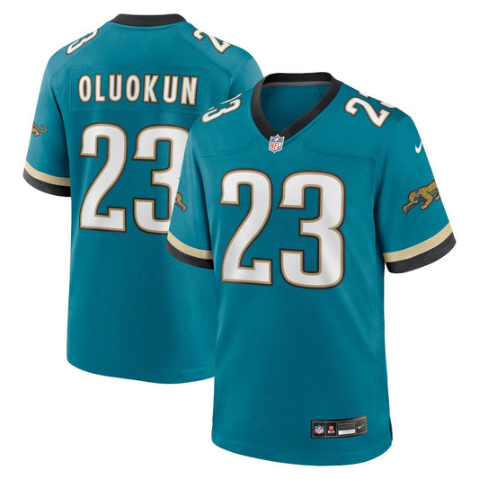 Foye Oluokun Jacksonville Jaguars Nike Teal Prowler Throwback Player Game Jersey