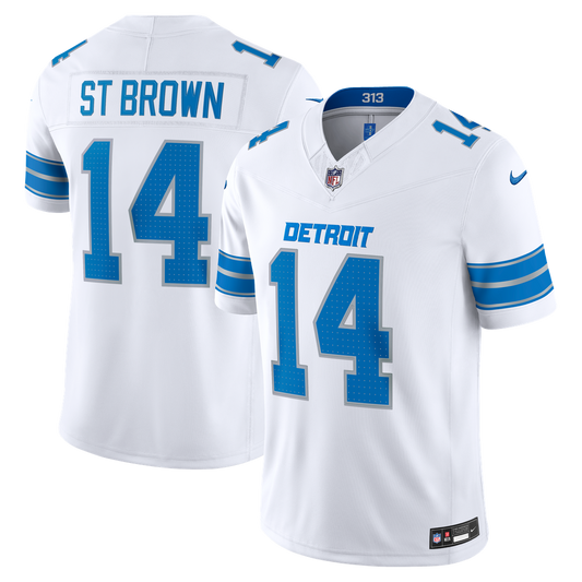 Amon-Ra St. Brown Detroit Lions Nike White Vapor F.U.S.E. Stitched Limited Jersey