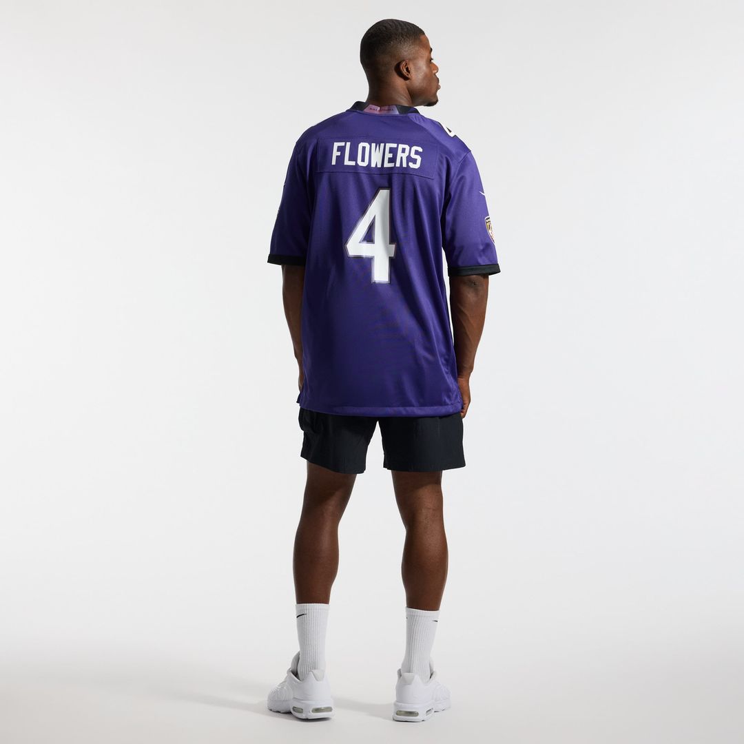 Zay Flowers Baltimore Ravens Nike Purple Team Game Jersey
