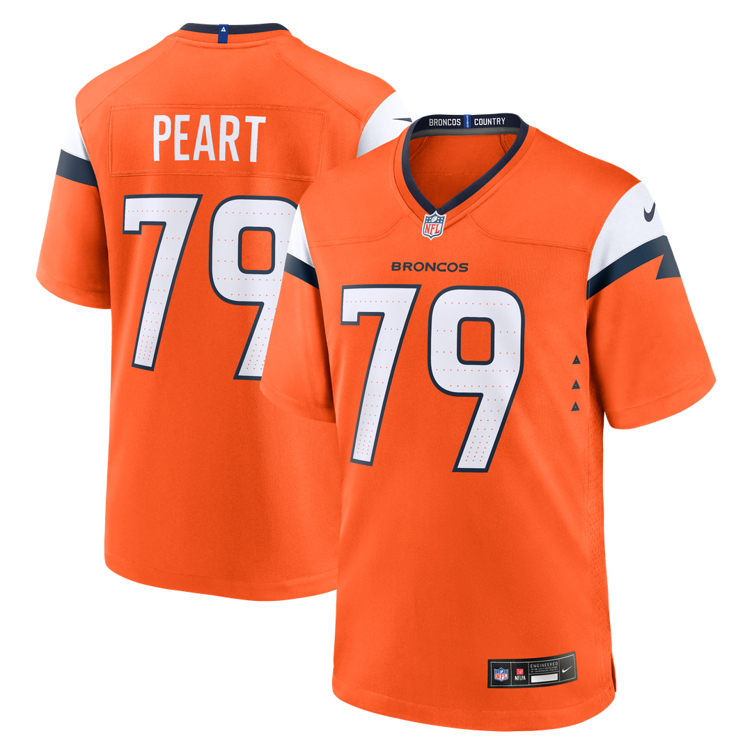 Matt Peart Denver Broncos Nike Orange Team Game Jersey