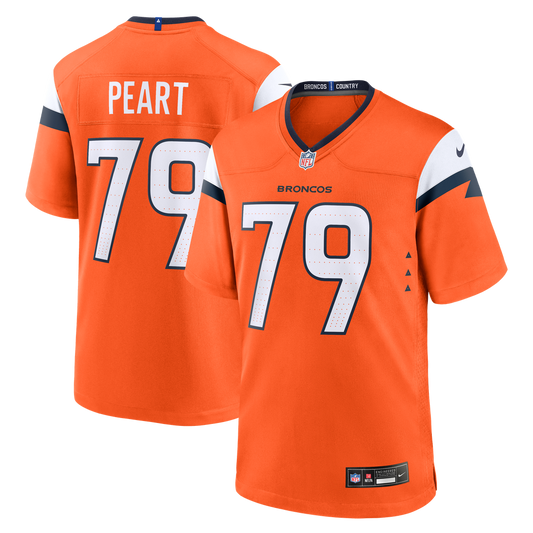 Matt Peart Denver Broncos Nike Orange Team Game Jersey