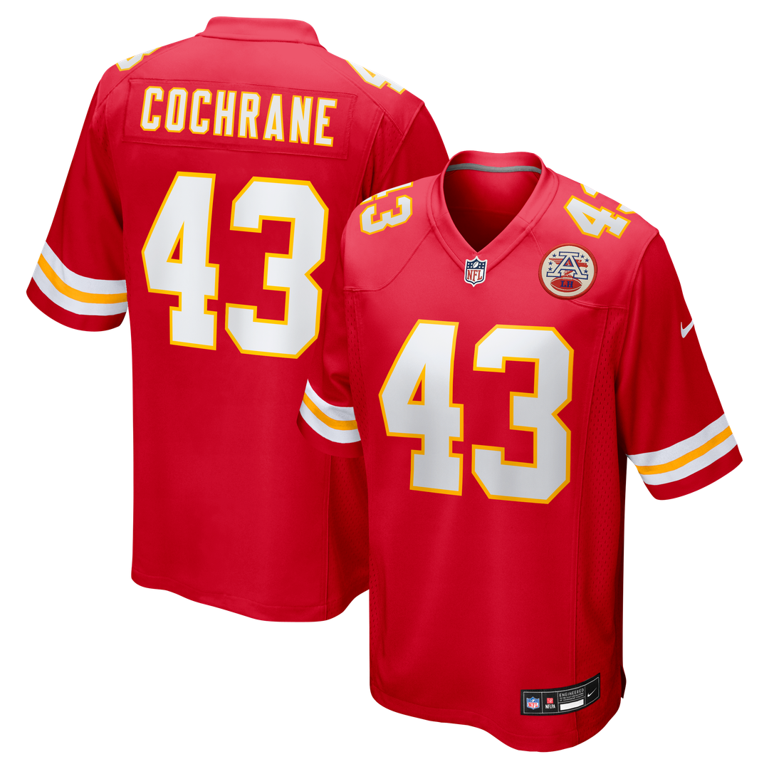 Jack Cochrane Kansas City Chiefs Nike Red Game Player Jersey