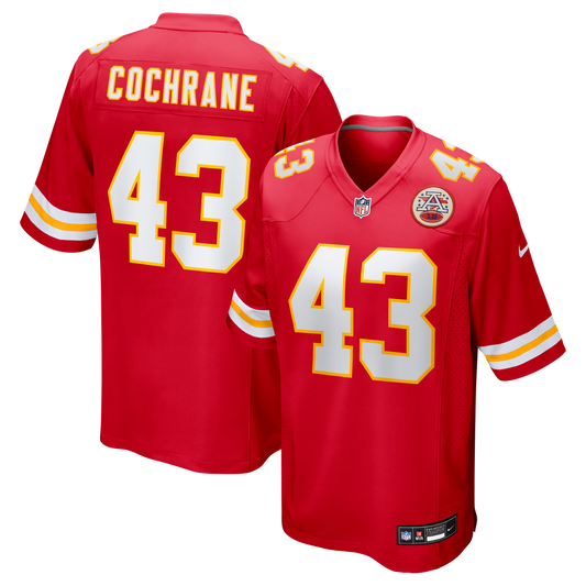 Jack Cochrane Kansas City Chiefs Nike Red Game Player Jersey