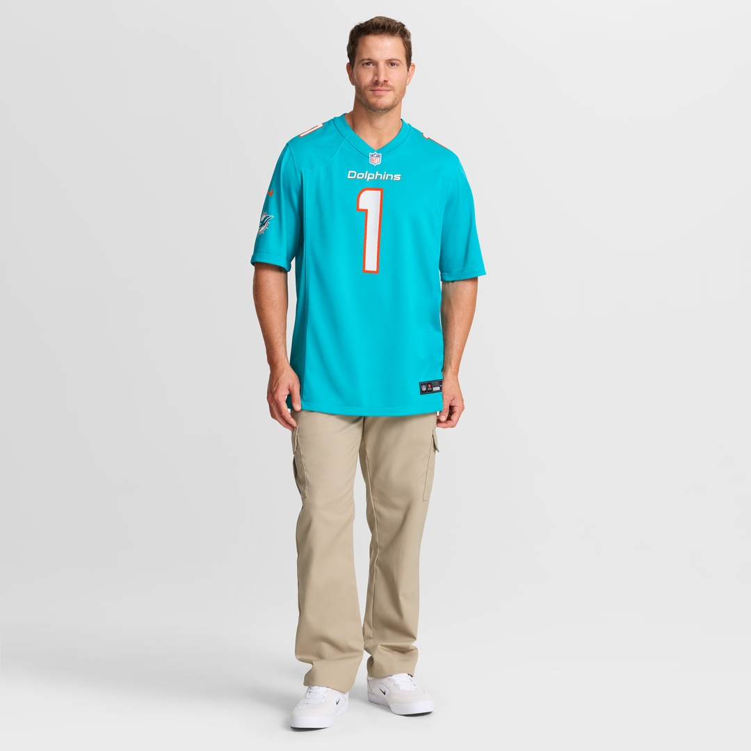 Chris Johnson Miami Dolphins Nike Aqua Team Game Jersey