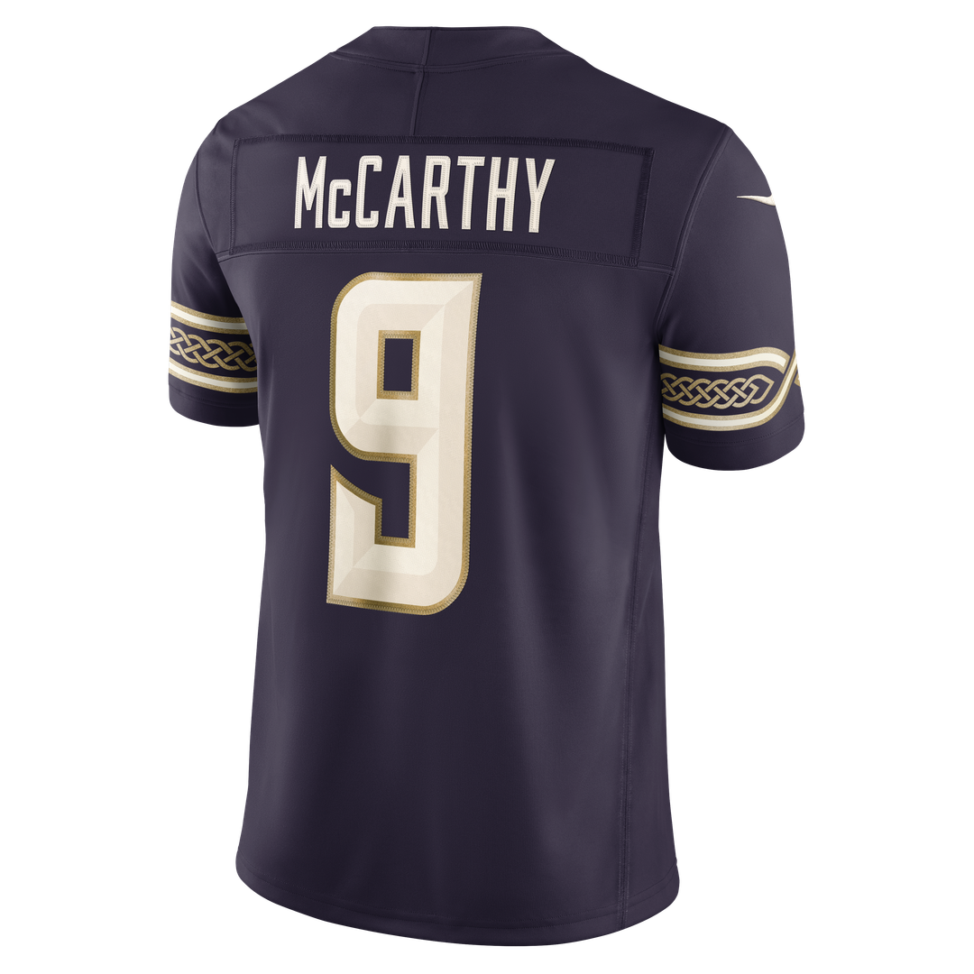 J.J. McCarthy Minnesota Vikings Nike Purple 2026 Rivalries Collection Stitched Limited Jersey