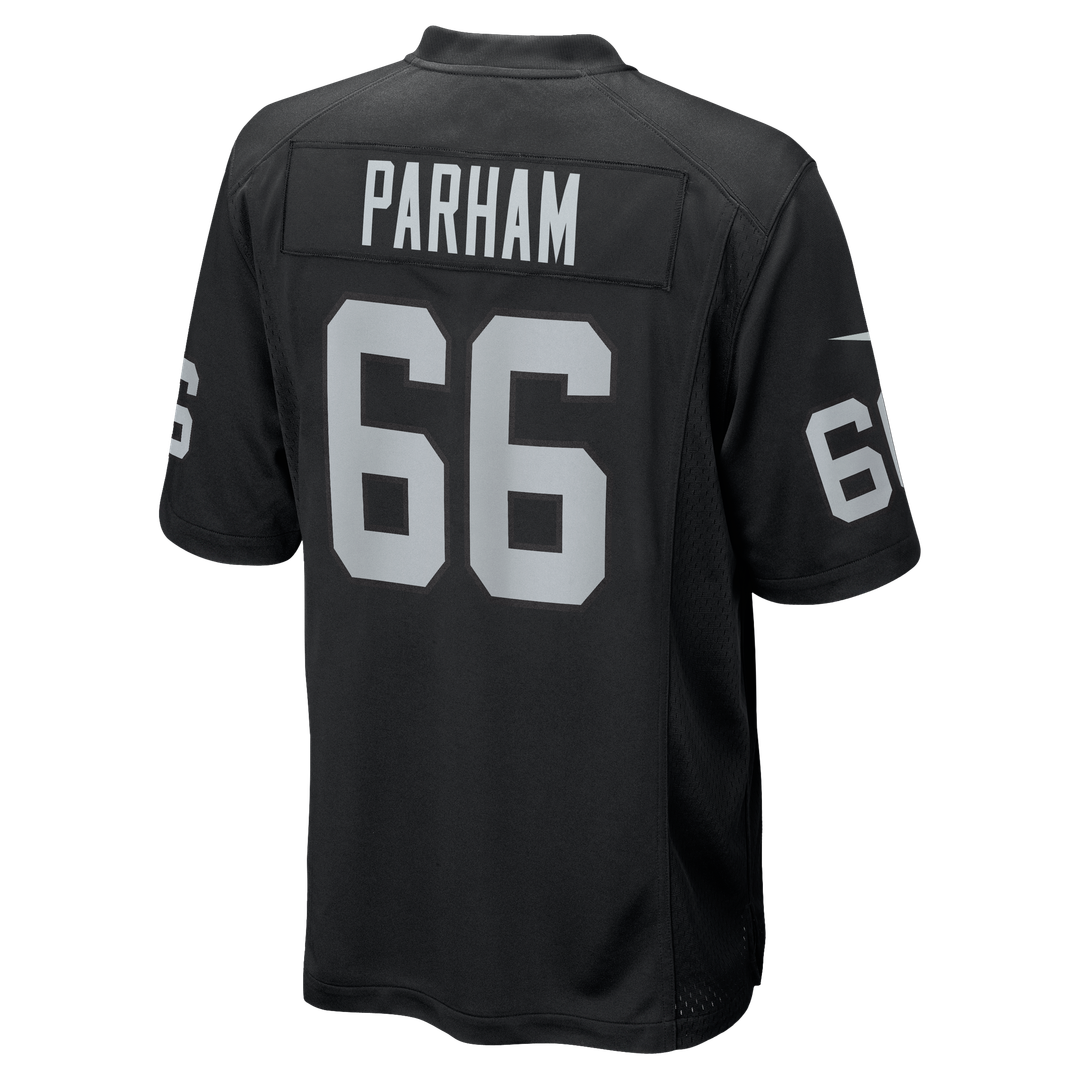 Dylan Parham Las Vegas Raiders Nike Black Game Player Jersey