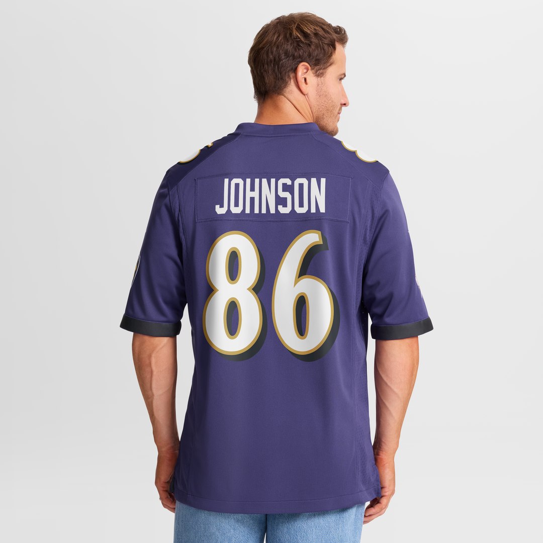 Cornelius Johnson Baltimore Ravens Nike Purple Team Game Jersey
