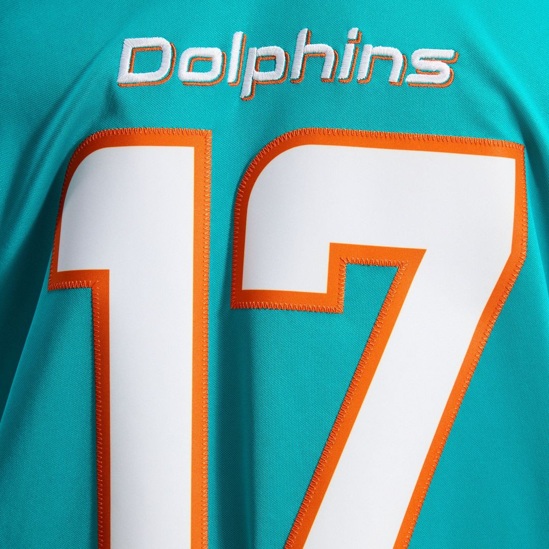 Jaylen Waddle Miami Dolphins Nike Aqua Team Vapor F.U.S.E. Stitched Limited Jersey