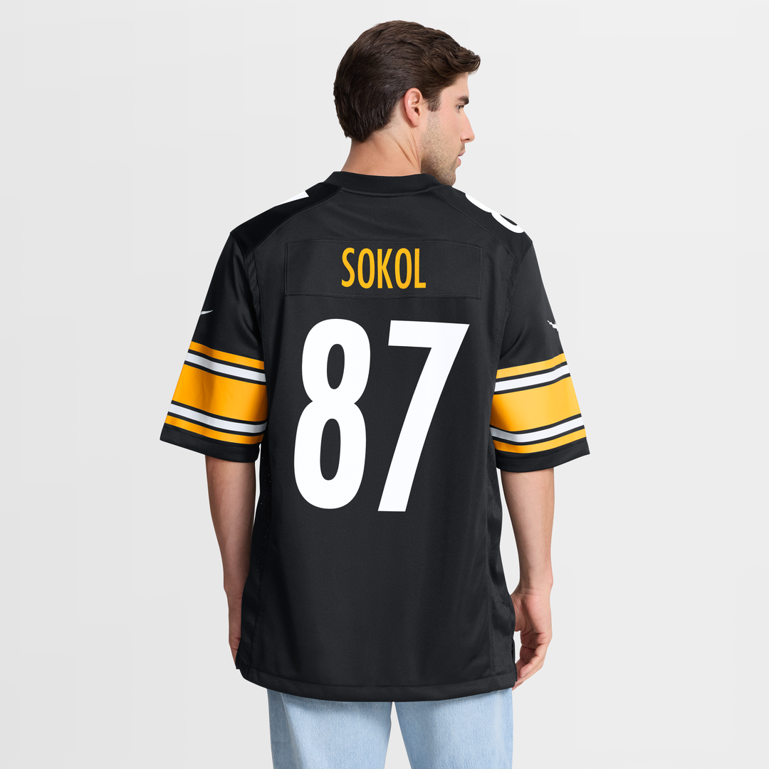 Matt Sokol Pittsburgh Steelers Nike Black Team Game Jersey