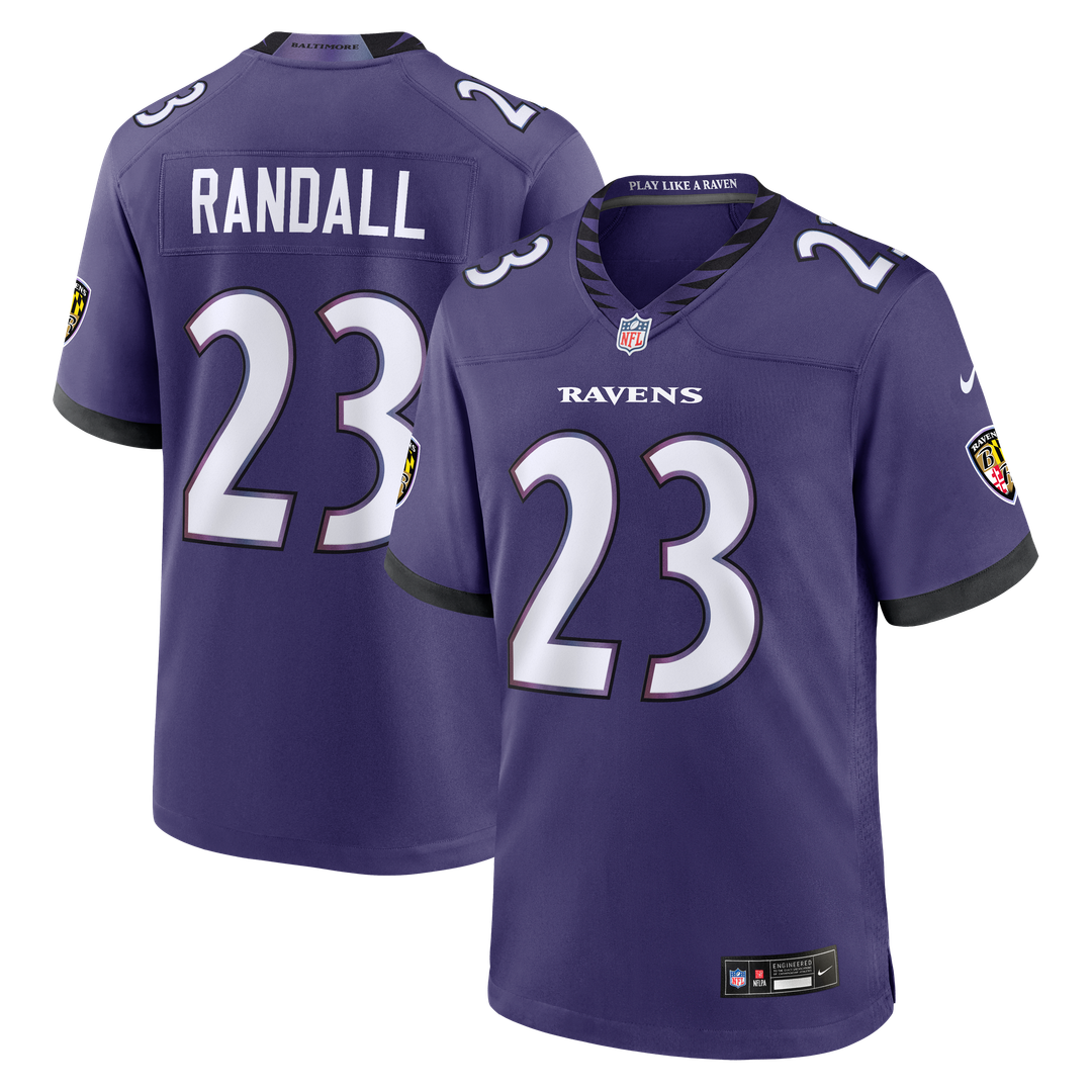 Adam Randall Baltimore Ravens Nike Purple Team Game Jersey