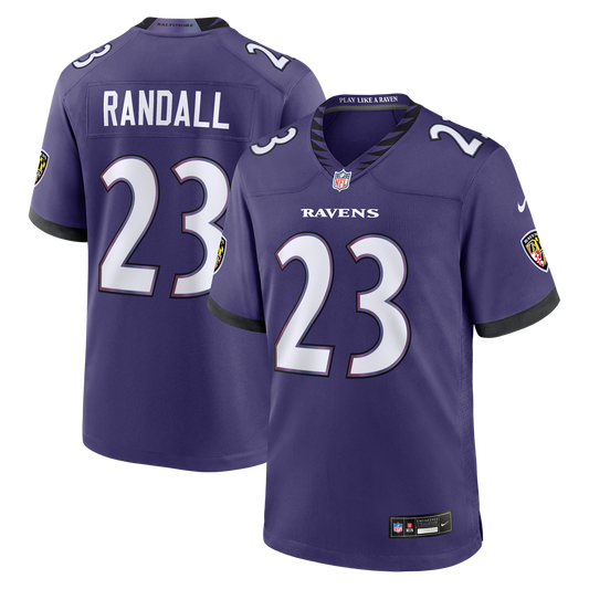 Adam Randall Baltimore Ravens Nike Purple Team Game Jersey