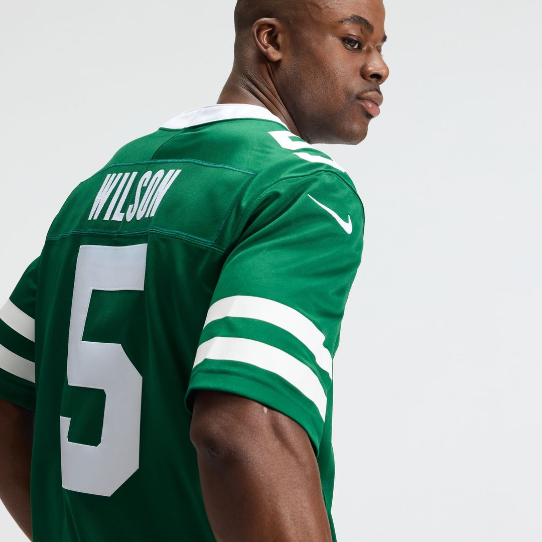 Garrett Wilson New York Jets Nike Legacy Green Team Vapor F.U.S.E. Stitched Limited Jersey