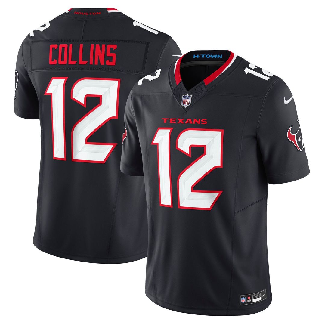 Nico Collins Houston Texans Nike Navy Team Vapor F.U.S.E. Limited Jersey