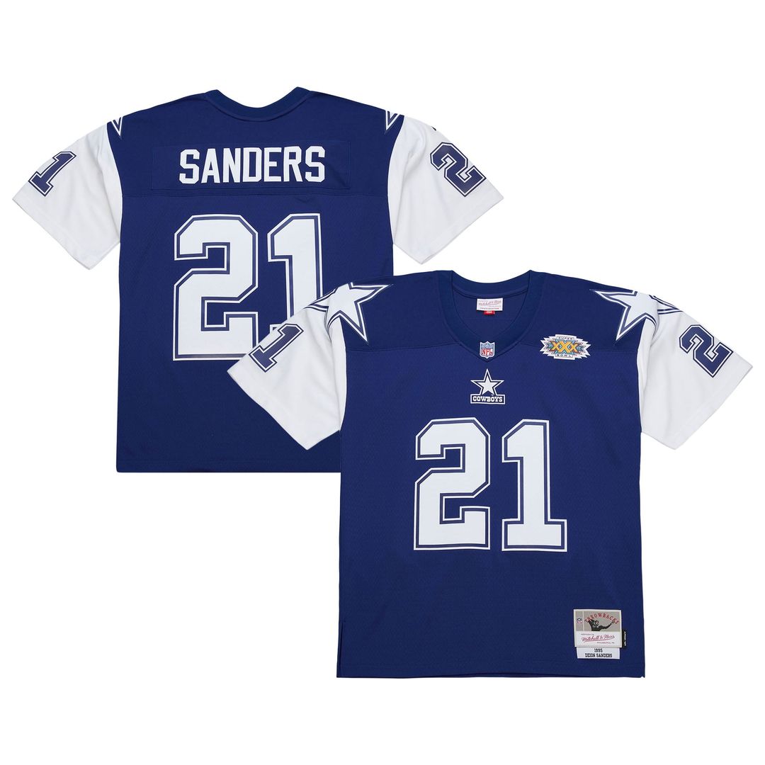 Deion Sanders Dallas Cowboys Mitchell & Ness Navy 1995 Legacy Replica Jersey