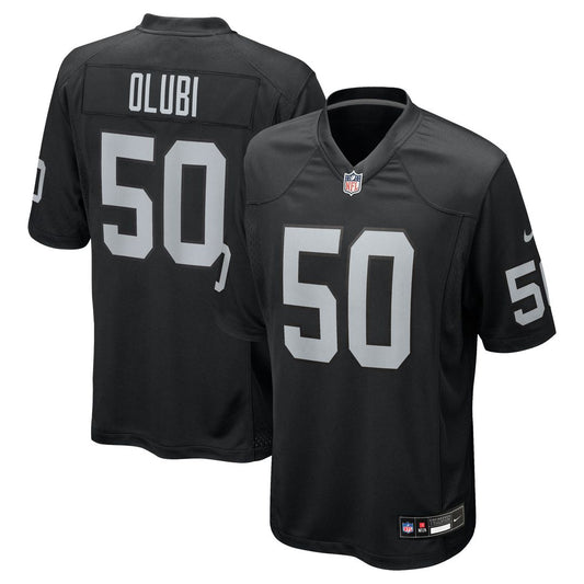 Segun Olubi Las Vegas Raiders Nike Black Team Game Jersey