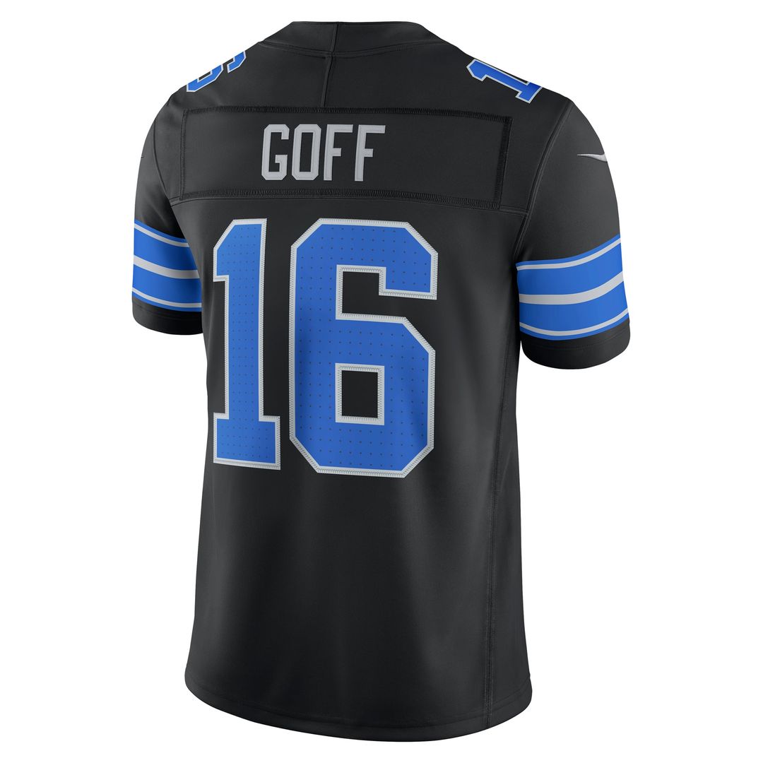 Jared Goff Detroit Lions Nike Blue Team Vapor F.U.S.E. Stitched Limited Jersey